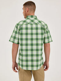 Wrangler Riggs Workwear Men's Foreman Plaid Work Shirt in Grass Green