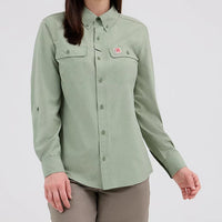 Wrangler Riggs Workwear Women's Lightweight Vented Button Down Work Shirt in Hedge Green