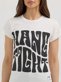 Wrangler x Lainey Wilson Hang Tight Shrunken Band Tee in White