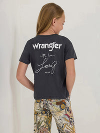 Girl's Wrangler x Lainey Wilson With Love Lainey Tee in Phantom