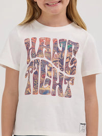 Girl's Wrangler x Lainey Wilson Hang Tight Tee in White