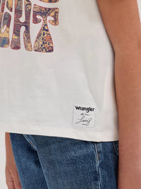 Girl's Wrangler x Lainey Wilson Hang Tight Tee in White