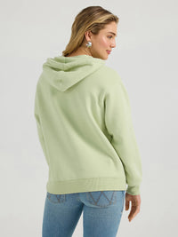 Wrangler Retro Women's Bold Logo Hoodie in Green Tea