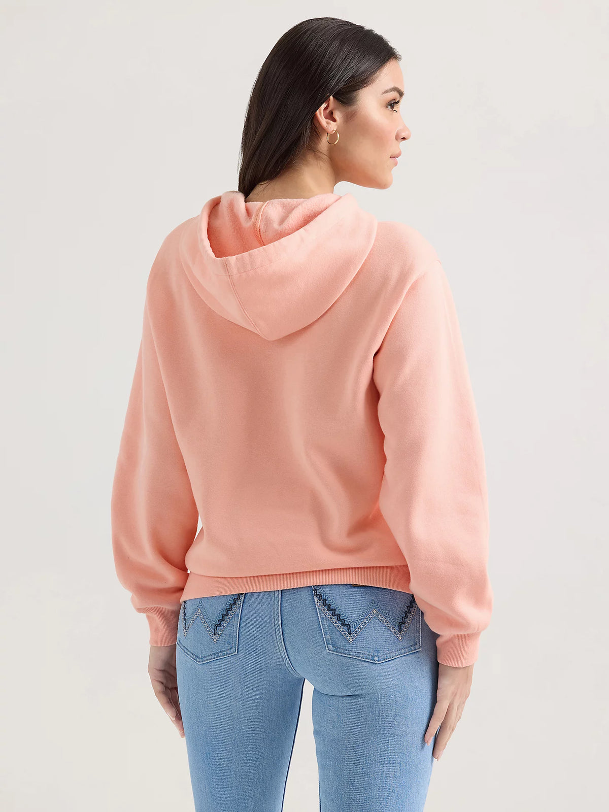 Wrangler Retro Women's Bold Logo Hoodie in Pink Bubble