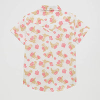 Wrangler Girl's S/S Floral Western Snap Shirt in Floral Boots