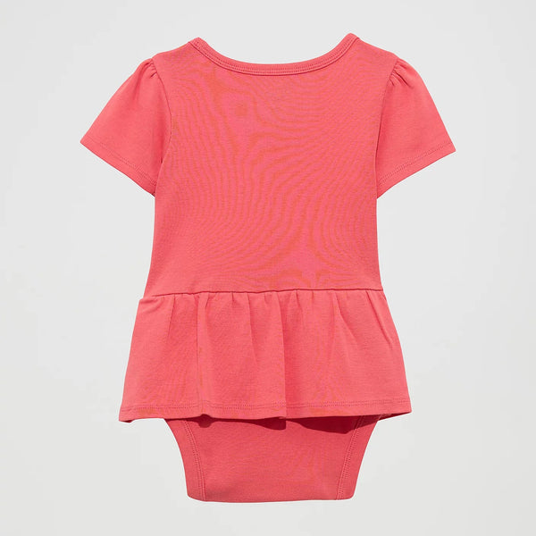Wrangler Baby Girl's S/S Cow Graphic Bodysuit in Red