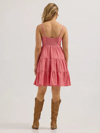 Wrangler Retro Women's Strappy Tiered Dress in Red