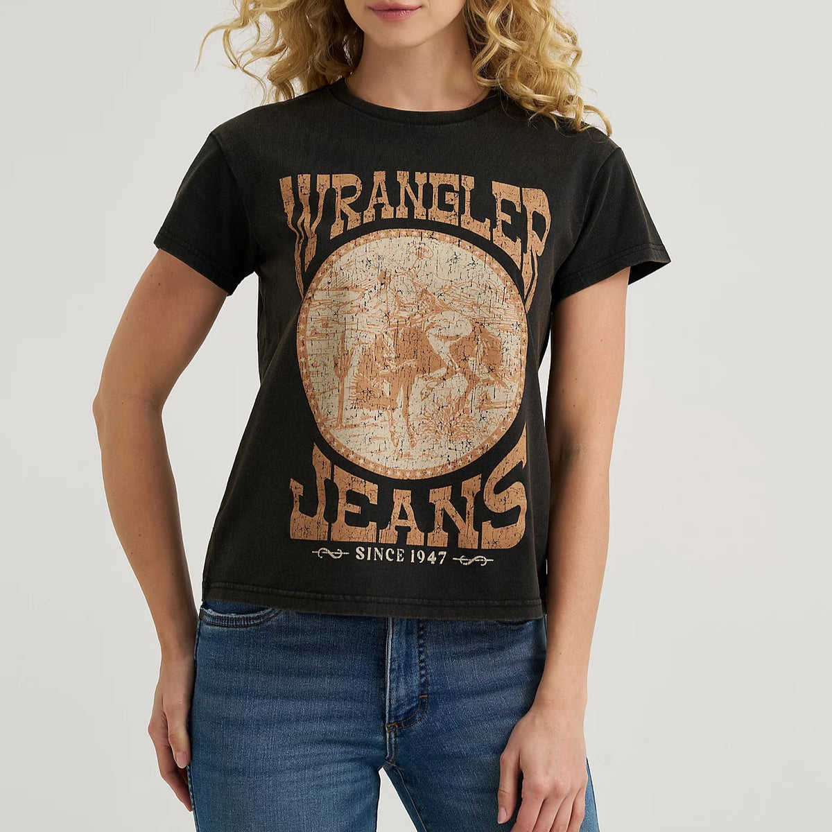 Wrangler Retro Women's S/S Graphic Tee in Jet Black