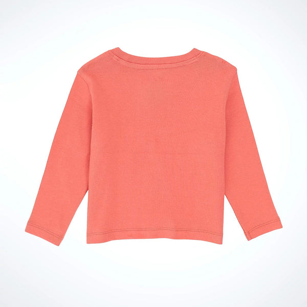 Wrangler Baby and Toddler Girl's L/S Western Graphic Tee in Coral
