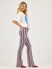 Wrangler x Lainey Wilson Striped Flare Jean in Star Spangled Stripe