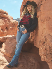 Wrangler x Lainey Wilson Boot Huggers in Wrangler Blue Wash