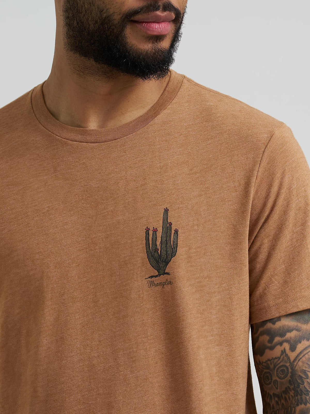 Wrangler Men's S/S Legend Desert Back Graphic T-Shirt in Legendary Brown