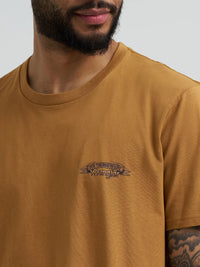Wrangler Men's S/S Bucking Cowboy Back Graphic T-Shirt in Tobacco Brown
