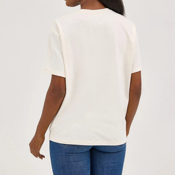 Wrangler Retro Women's Girlfriend Fit Western Graphic Tee in White Print