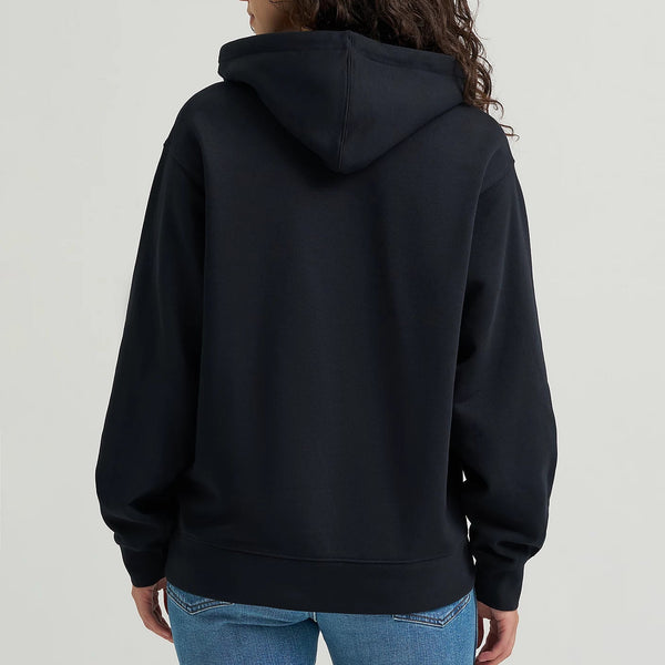 Wrangler Retro Women's Western Graphic Pullover Hoodie in Black Layers