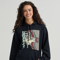 Wrangler Retro Women's Western Graphic Pullover Hoodie in Black Layers