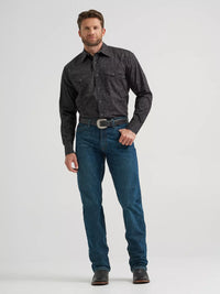 Wrangler Men's 20X L/S Competition Advanced Comfort Western Snap Shirt in Black Paisley (Available in Tall Sizes!)