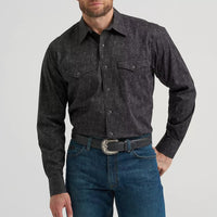 Wrangler Men's 20X L/S Competition Advanced Comfort Western Snap Shirt in Black Paisley (Available in Tall Sizes!)