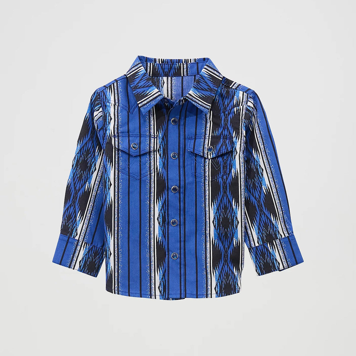 Wrangler Baby & Toddler Boy's L/S Checotah Snap Shirt in Bold Blue