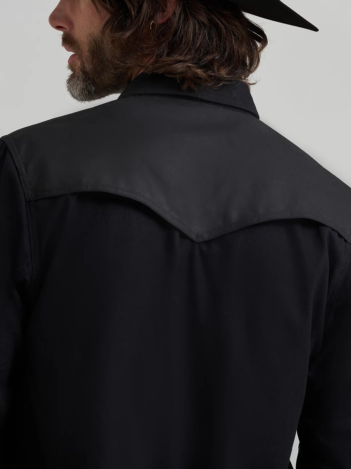 Wrangler x Filson Men's L/S Adventure Western Snap Shirt in Black