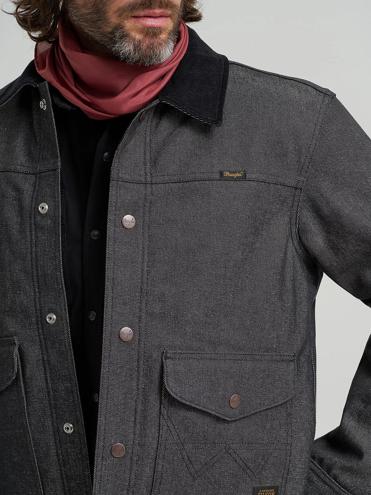 Wrangler x Filson Men's Denim Work Jacket in Black