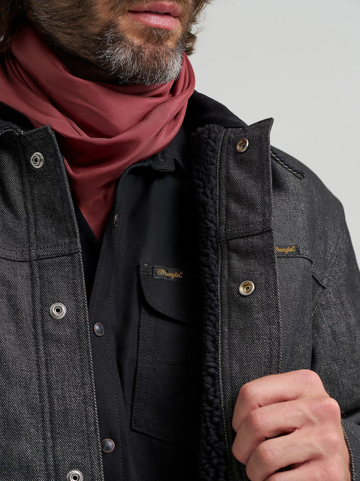 Wrangler x Filson Men's Denim Work Jacket in Black