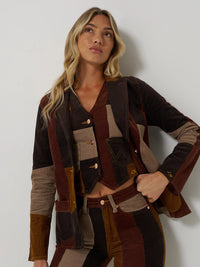 Wrangler X Lainey Wilson Patchwork Corduroy Blazer