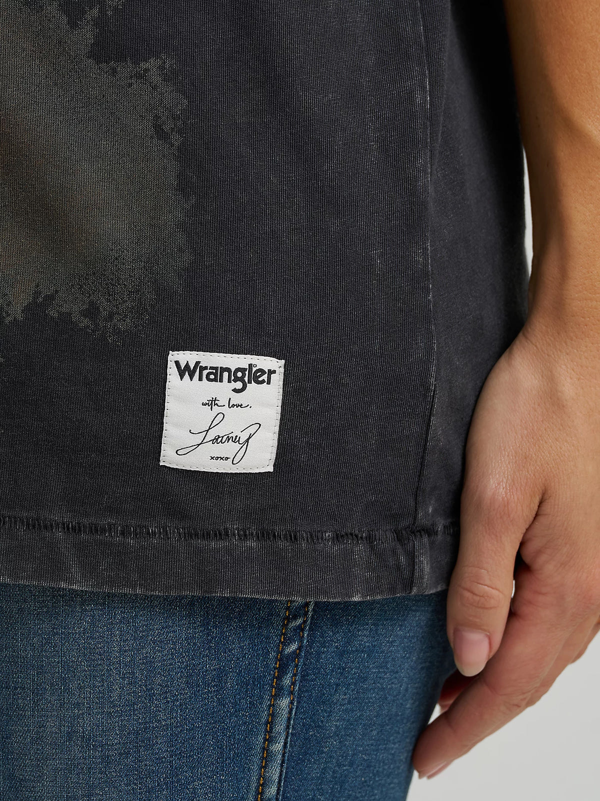 Wrangler x Lainey Wilson Horse Oversized Tee in Black