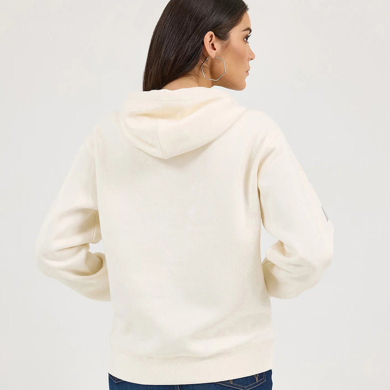 Wrangler Retro Women's Bold Logo Hoodie in Icy White