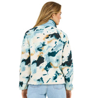 Wrangler Retro Women's Quarter Snap Sherpa Pullover in Light Blue