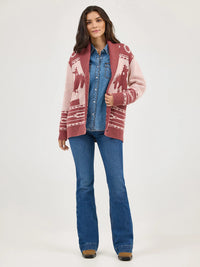 Wrangler Retro Women's Western Cardigan in Pink