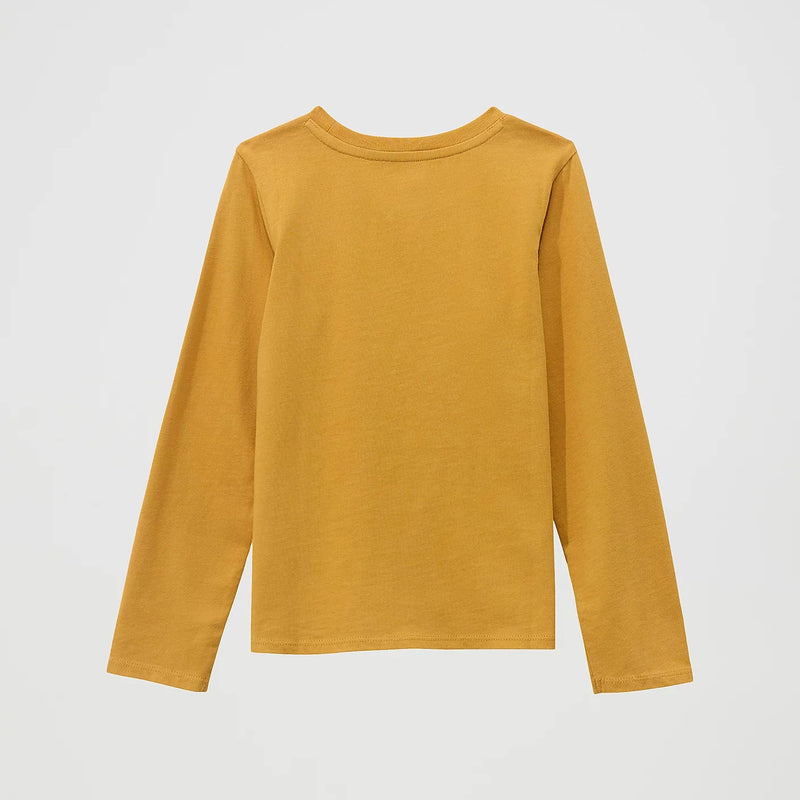 Wrangler Girl's L/S Western Graphic in Mustard Mountain