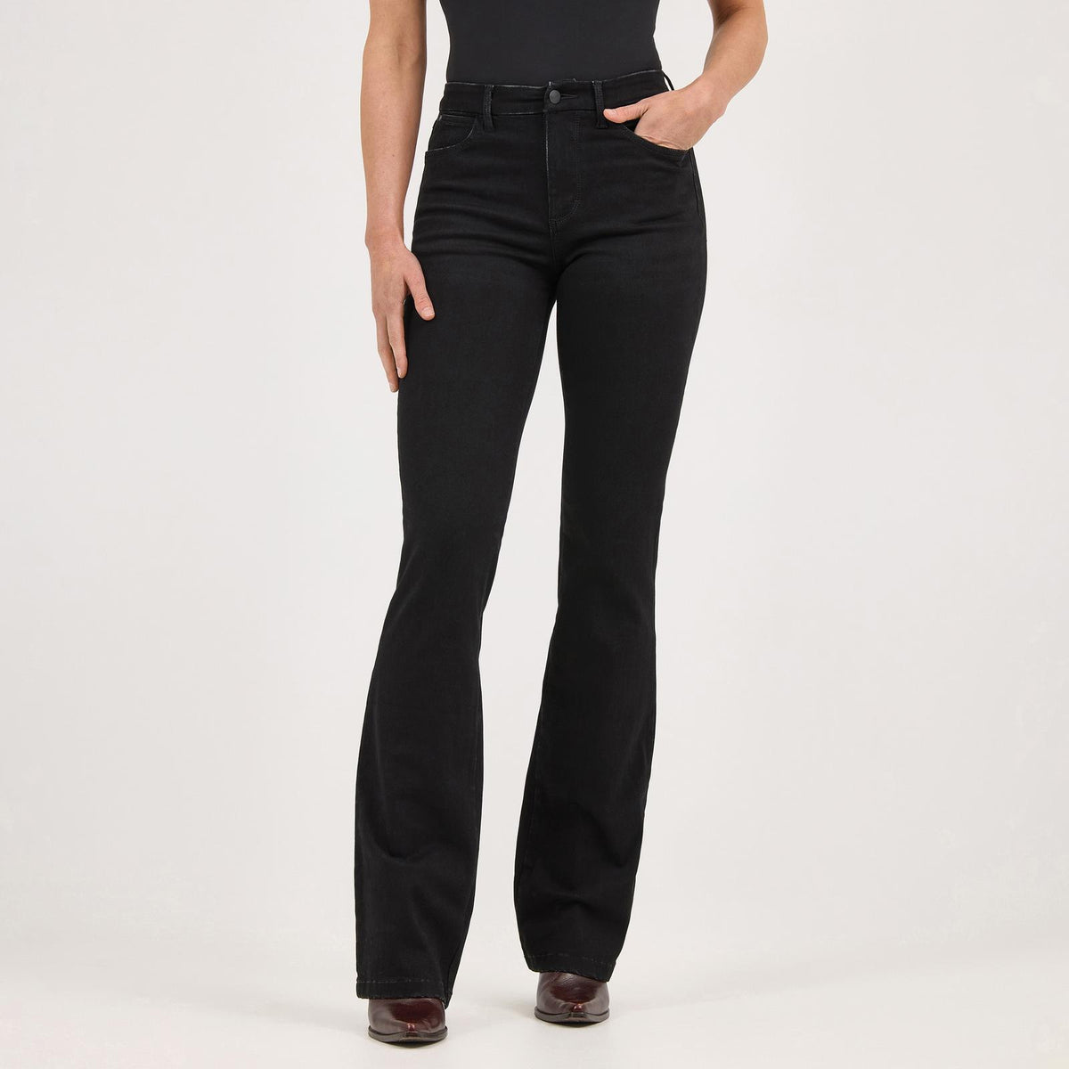 Wrangler Women's Bespoke High Rise Bootcut Jean in Black