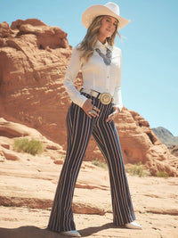 Wrangler x Lainey Wilson High Rise Striped Flare Jean