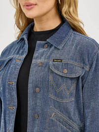 Wrangler Retro Women's Airy Denim Jacket in Blue