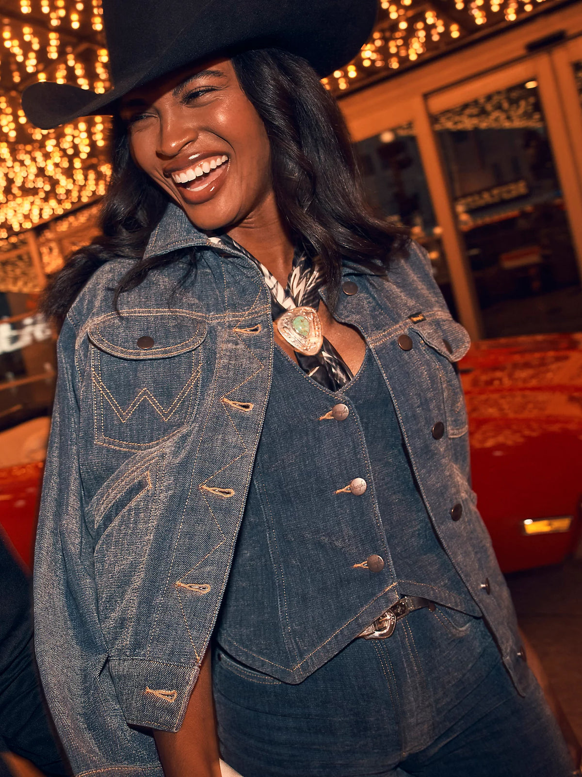 Wrangler Retro Women's Airy Denim Jacket in Blue