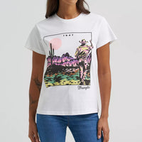 Wrangler Retro Women's S/S Desert Vista Graphic Tee in Bright White