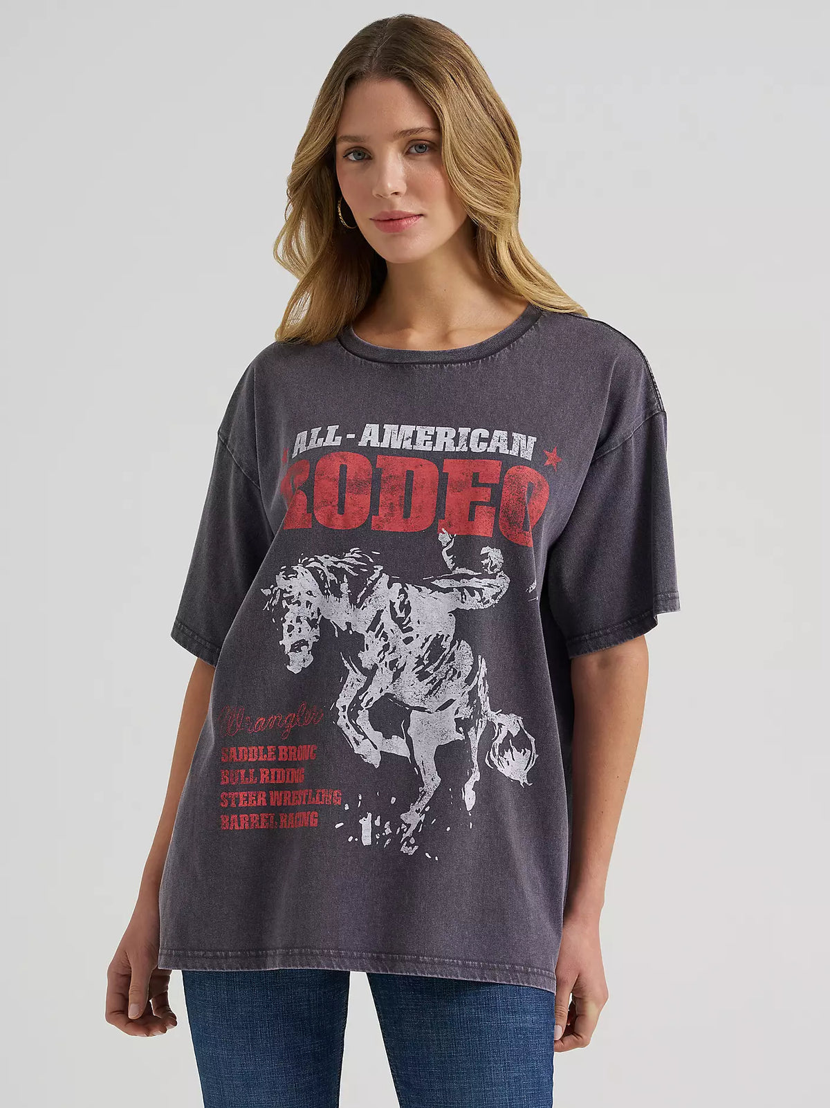 Wrangler Retro Women's All American Rodeo Oversized Tee in Phantom