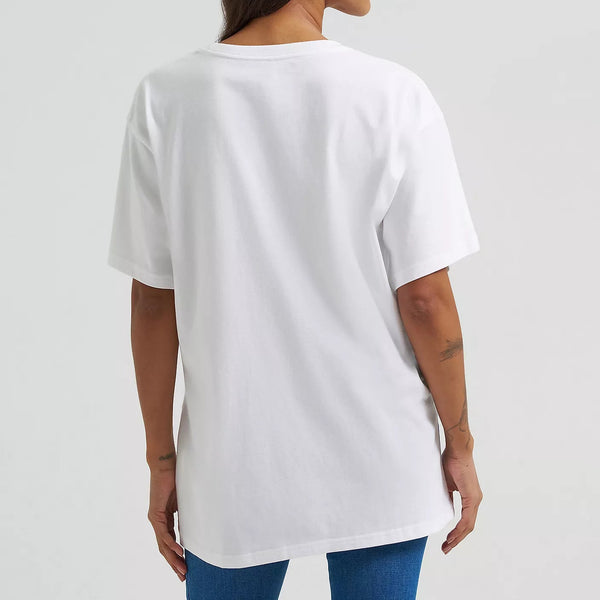 Wrangler Retro Women's Horse Round Up Oversized Tee in Bright White
