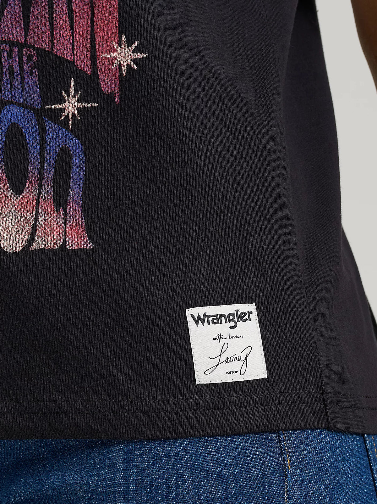 Wrangler x Lainey Wilson To The Moon Tee in Black