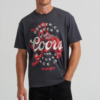 Wrangler x Coors Men's Rodeo Graphic T-Shirt in Black
