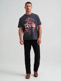Wrangler x Coors Men's Rodeo Graphic T-Shirt in Black