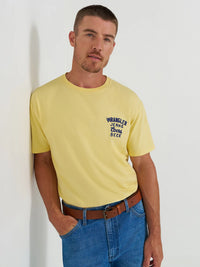 Wrangler x Coors Men's Logo T-Shirt in Buff Yellow