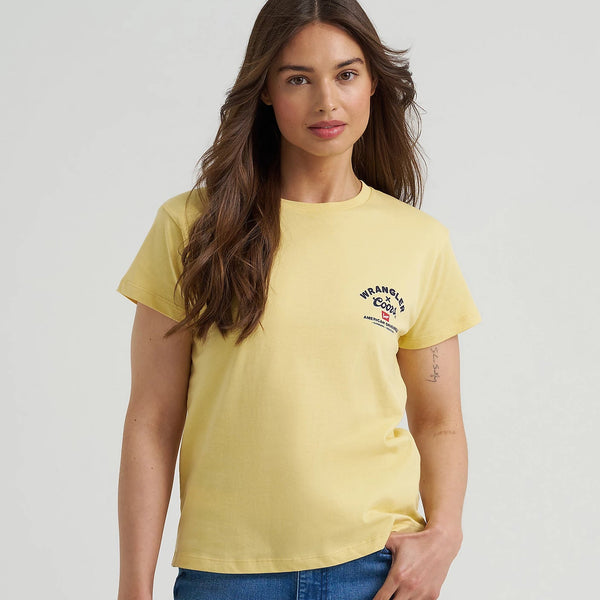 Wrangler x Coors Women's Colorado Tee in Buff Yellow