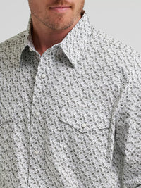 Wrangler Men's 20X L/S Competition Advanced Comfort Western Snap Shirt in Olive Cacti (Available in Tall Sizes)