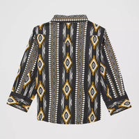 Wrangler Baby & Toddler Boy's Checotah L/S Western Snap Shirt in Crow Black