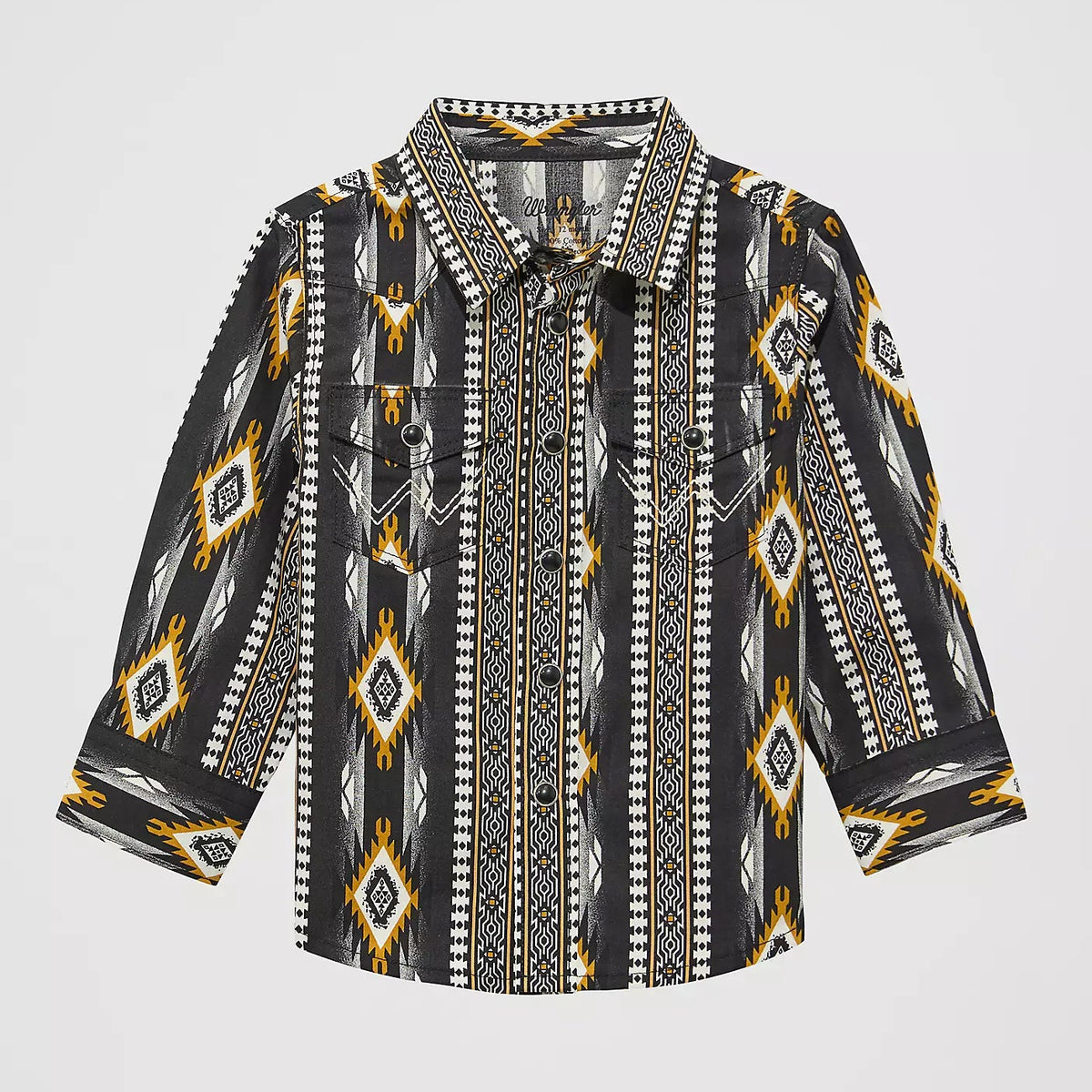 Wrangler Baby & Toddler Boy's Checotah L/S Western Snap Shirt in Crow Black