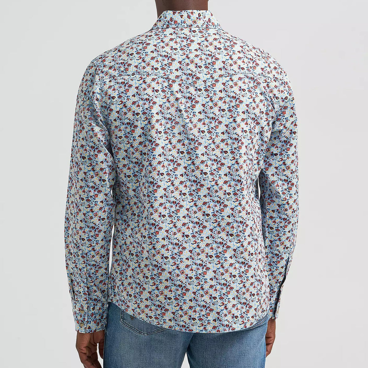 Wrangler Retro Premium Men's L/S Western Snap Shirt in Floral Fig (Available in Tall Sizes)