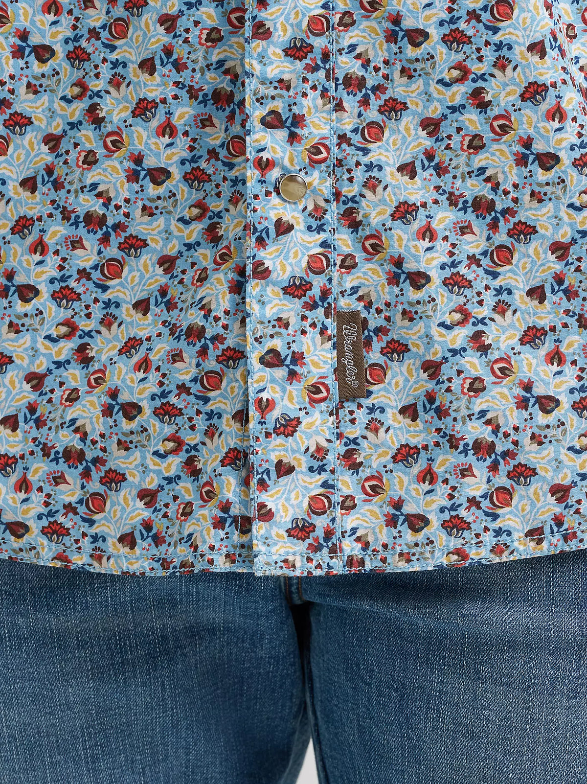 Wrangler Retro Premium Men's L/S Western Snap Shirt in Floral Fig (Available in Tall Sizes)