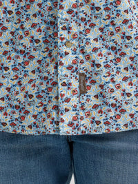 Wrangler Retro Premium Men's L/S Western Snap Shirt in Floral Fig (Available in Tall Sizes)